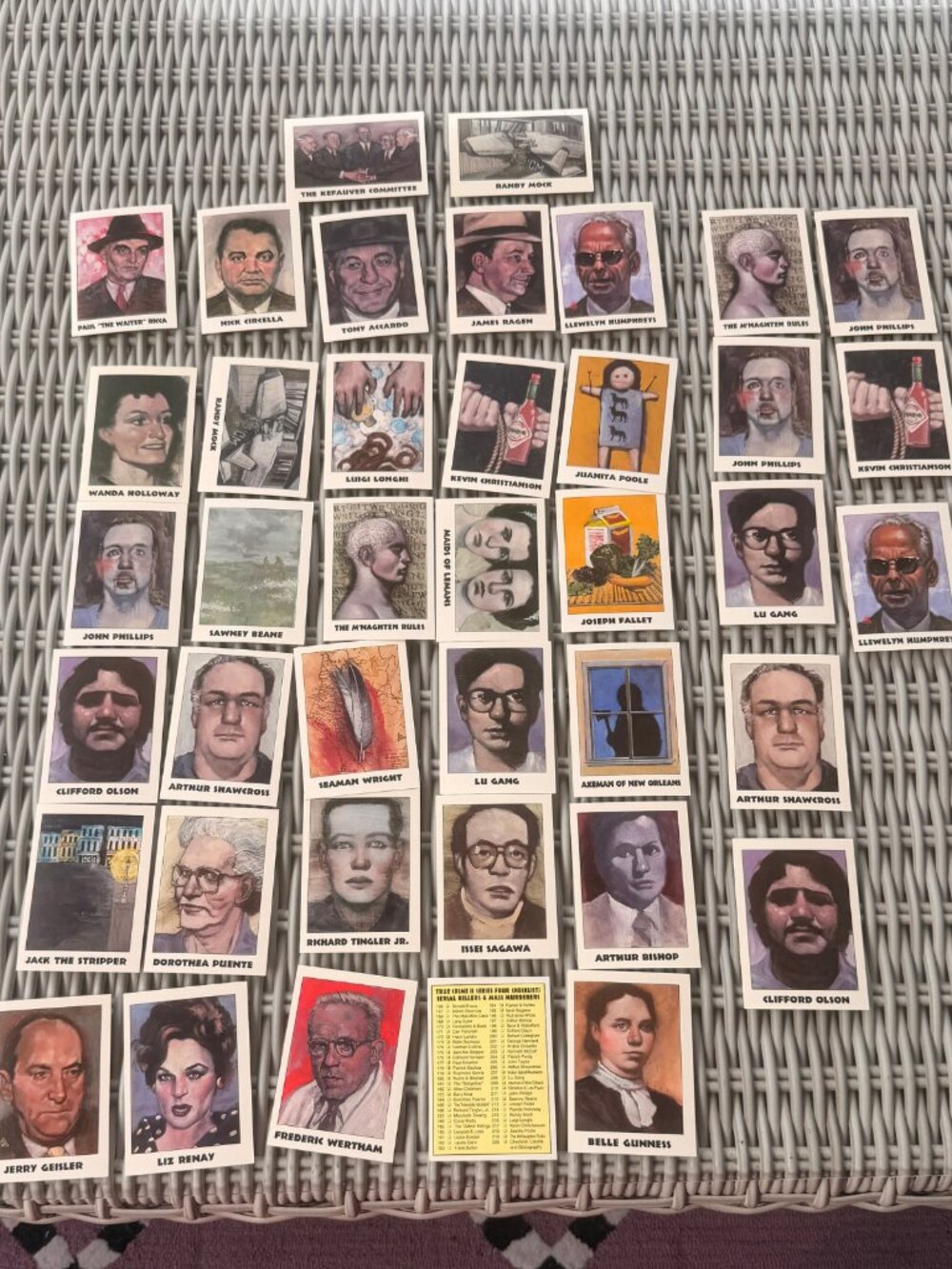 1992 True Crime Series 3 4 & 5 Trading Cards Checklist Card G-Men Gangsters